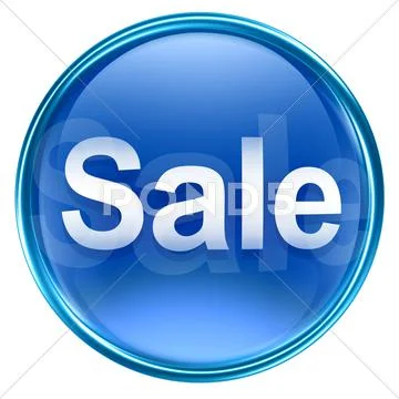 Sale icon blue, isolated on white background Stock Illustration
