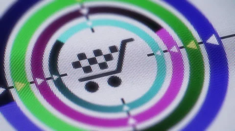 Sale icon on a screen. Looping. Stock Footage 42468046