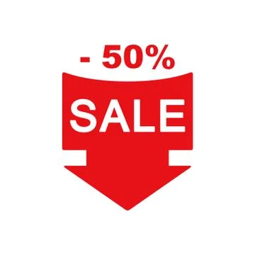 Sale Icon Vector flat design style. Discount Icon Stock Illustration