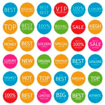 Sale label set Stock Illustration