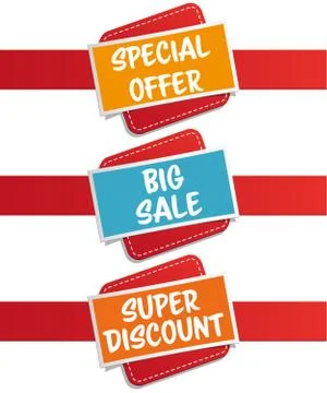 Sale label set Stock Illustration
