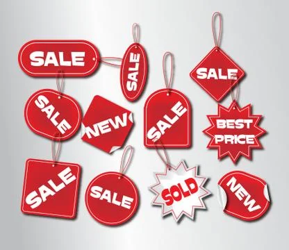 Sale labels Stock Illustration