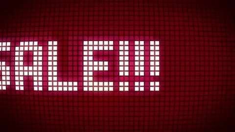 Sale, Led Display message Stock Footage 85032223