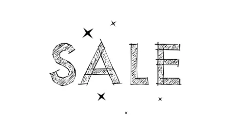 Sale Letters Scribble Animation. Video stock 172239083