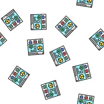 Sale page vector seamless pattern Stock Illustration