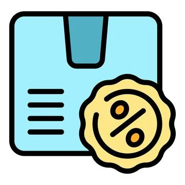 Sale parcel icon vector flat Illustrazione stock