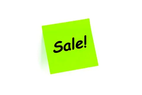 Sale! on a post-it note 스톡 일러스트