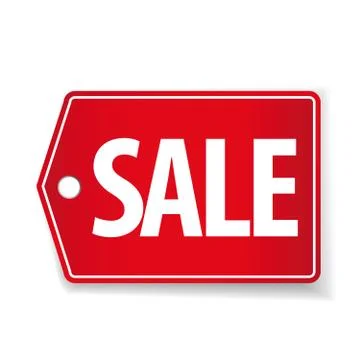 Sale pricetag red vector Stock Illustration