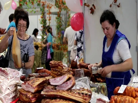 Sale of raw meat Video stock 80301509