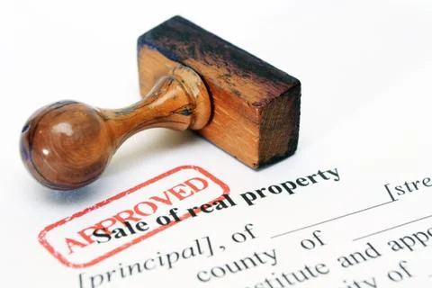 Sale of real property form Stock Photos