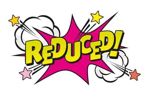 Sale reduced time comic speech bubble sticker 库存插图