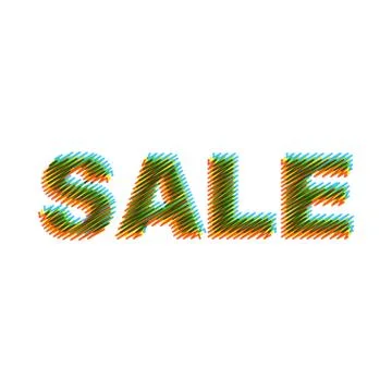 Sale scribble text Stock Illustration
