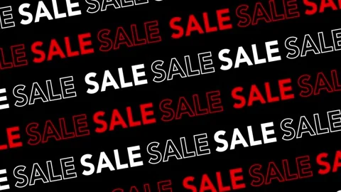 SALE Seamless Repeating Typography Pattern Animation. Stock Footage 319244360