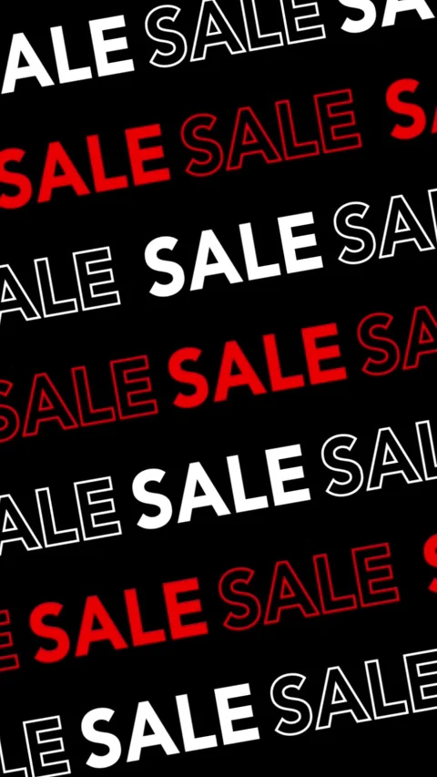 SALE Seamless Repeating Typography Pattern Animation. Video stock 319244369