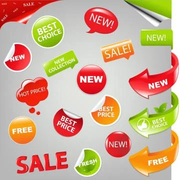 Sale set Stock Illustration