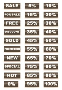 Sale Set Stock Illustration