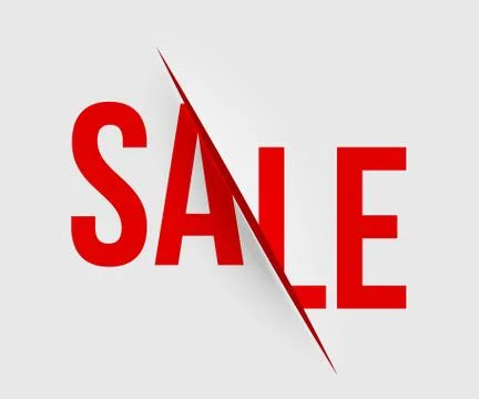 Sale slice banner. Vector slice or cut template Stock Illustration