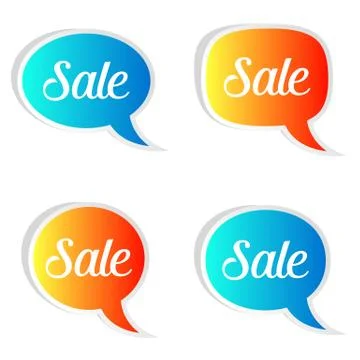 Sale speech bubbles イラスト素材