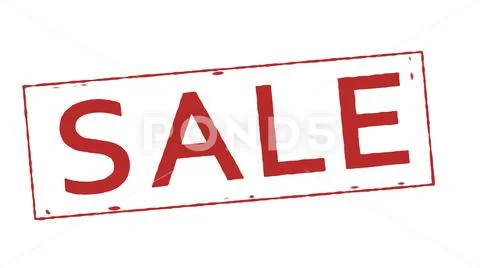 Sale stamp red graphic Stock Illustration