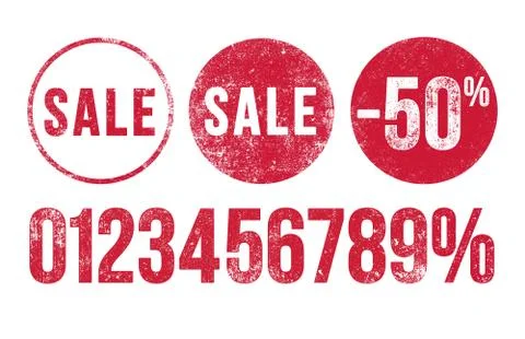 Sale stamps Stock Illustration