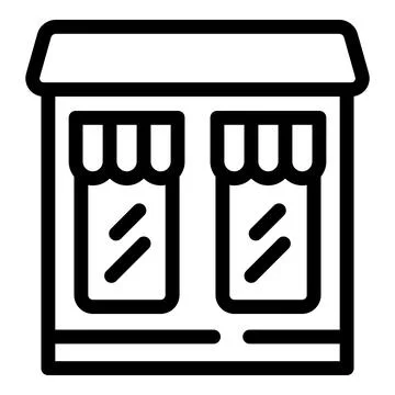 Sale store icon outline vector. Shopping city center Ilustración de archivo