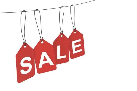 Sale tag. 3D rendering. Stock Illustration