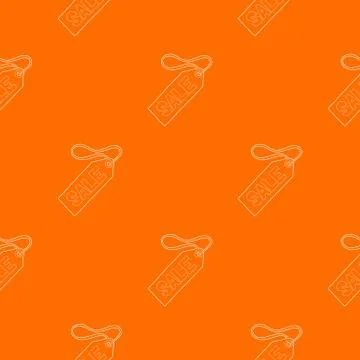 Sale tag pattern vector orange Stock Illustration