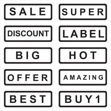 Sale Tags &amp; Labels – Editable Vector for Marketing Stock Illustration