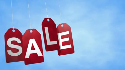 Sale Tags Loop Stock Footage 27342283