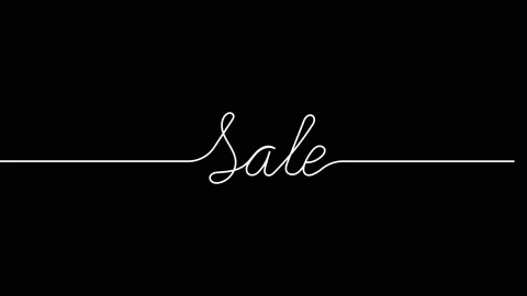 Sale text animated continuous single one line art word animation Stock Footage 313420648