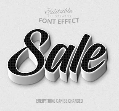 Sale text, editable font effect Stock Illustration