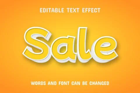 Sale text - editable text effect Stock Illustration