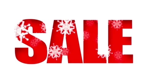 Sale Text Holidays Snow (Loop) 스톡 동영상 41380126