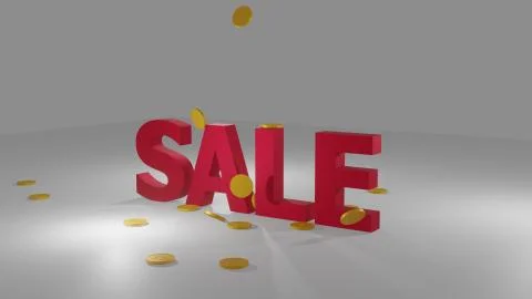 SALE text left view Stock Illustration