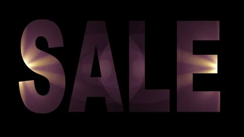 Sale text in light flash explosion shiny animation loop on black background new Stock Footage 95643432
