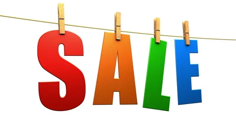 Sale Text (Loop with Matte) 스톡 동영상 62789042