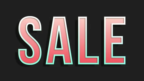 Sale text looping. Animated text loop of the word sale. Stock Footage 148484275