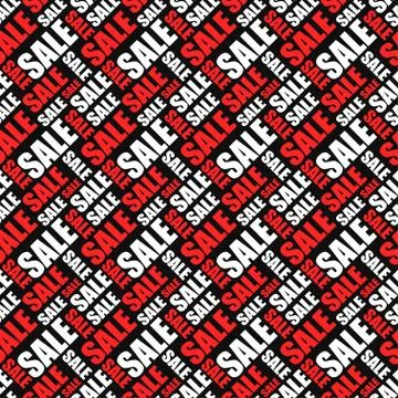 Sale text seamless pattern Stock Illustration