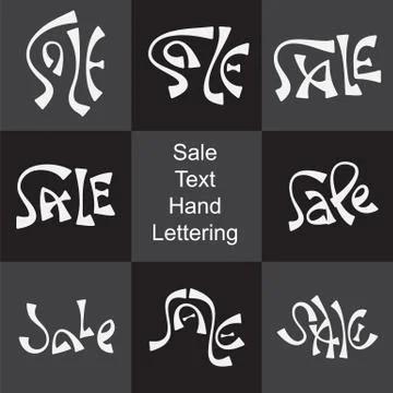 Sale text set vector Stock Illustration