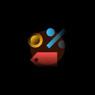 Sale. Vector icon in gradient style. Editable illustration Stock Illustration