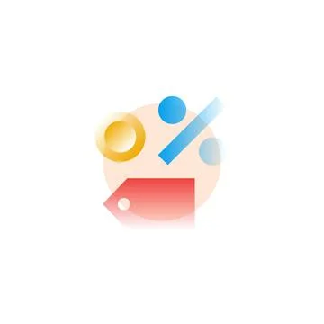 Sale. Vector icon in gradient style. Editable illustration Stock Illustration