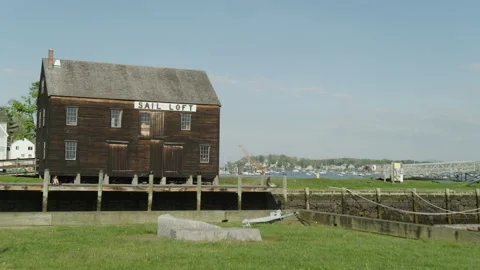 Salem Boat Sail Loft Medium Stock Footage 195219612
