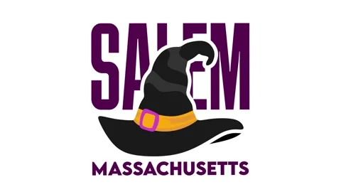 Salem Massachusetts with a witch's hat Stock Footage 330382162