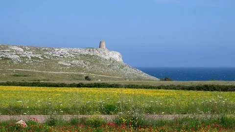 Salento - Otranto -Sant'Emiliano tower Stock Footage 75587205