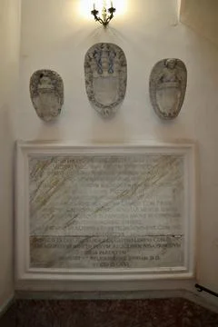 Salerno - Epigrafe nella cripta del duomo Stock Photos