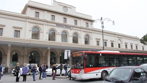 Salerno. train station Stock Footage 126091775