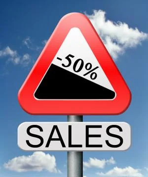 Sales 50% off Illustrazione stock