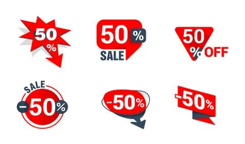 Sales 50 set Stock Illustration