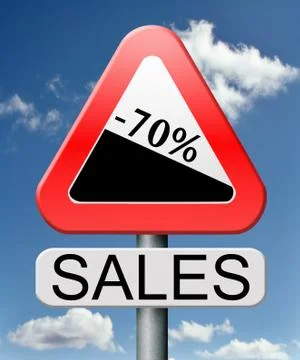 Sales 70% off Stock Illustration