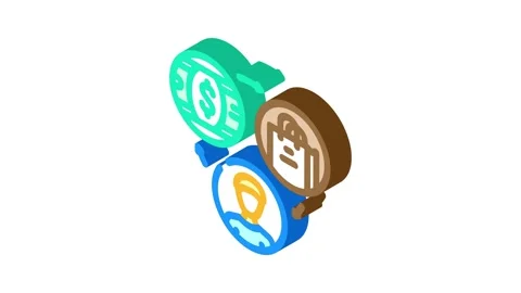 Sales affiliate program isometric icon animation 库存影片 327276226
